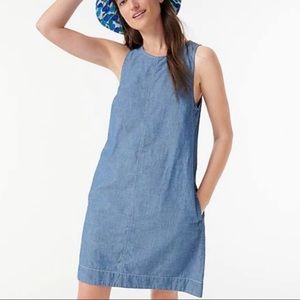 NWT J Crew Chambray Shift Dress Size Small. Cute for Summer! Hits above knee.